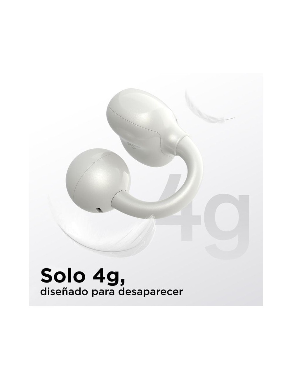 Auriculares Deportivos de Conducción Aérea OpenRock E OPACE02 con estuche de carga/ Autonomía 7h/ Blancos