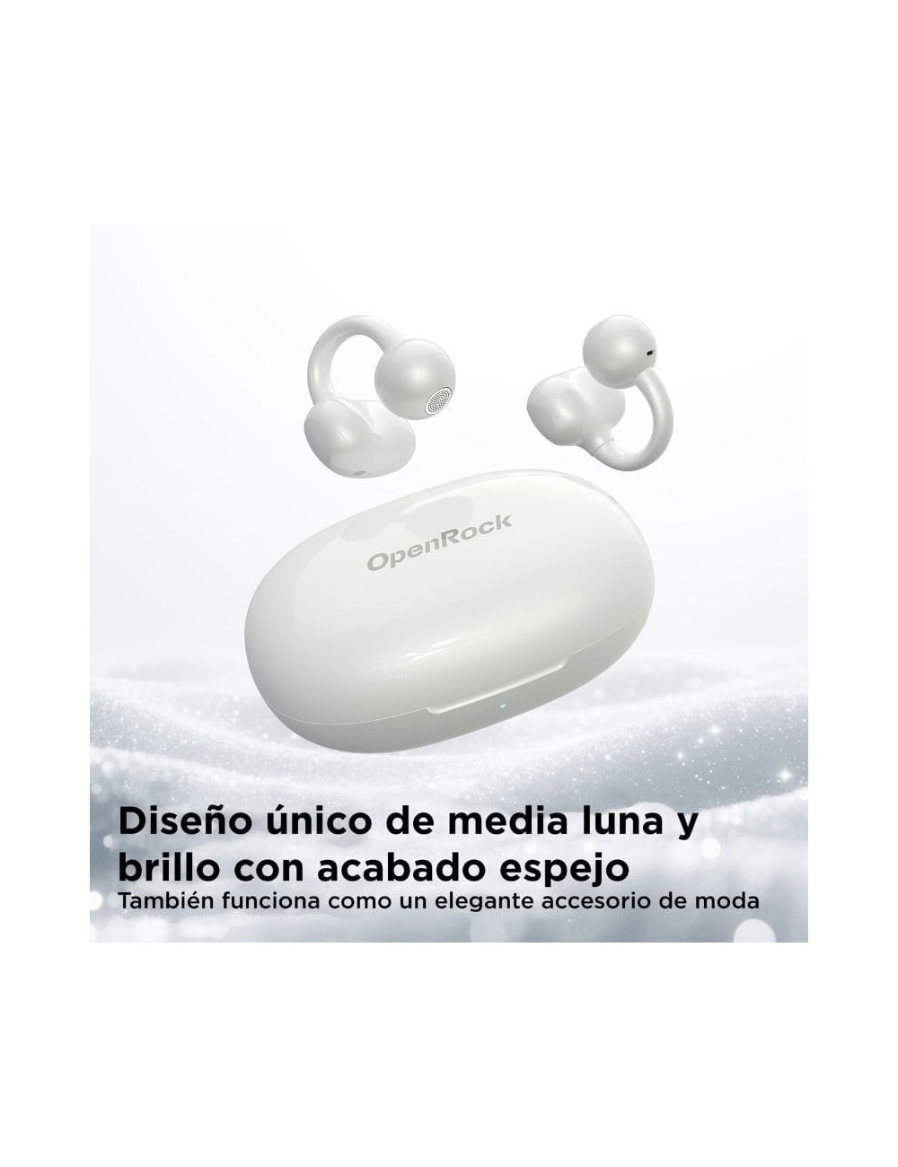 Auriculares Deportivos de Conducción Aérea OpenRock E OPACE02 con estuche de carga/ Autonomía 7h/ Blancos