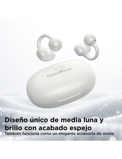 Auriculares Deportivos de Conducción Aérea OpenRock E OPACE02 con estuche de carga/ Autonomía 7h/ Blancos