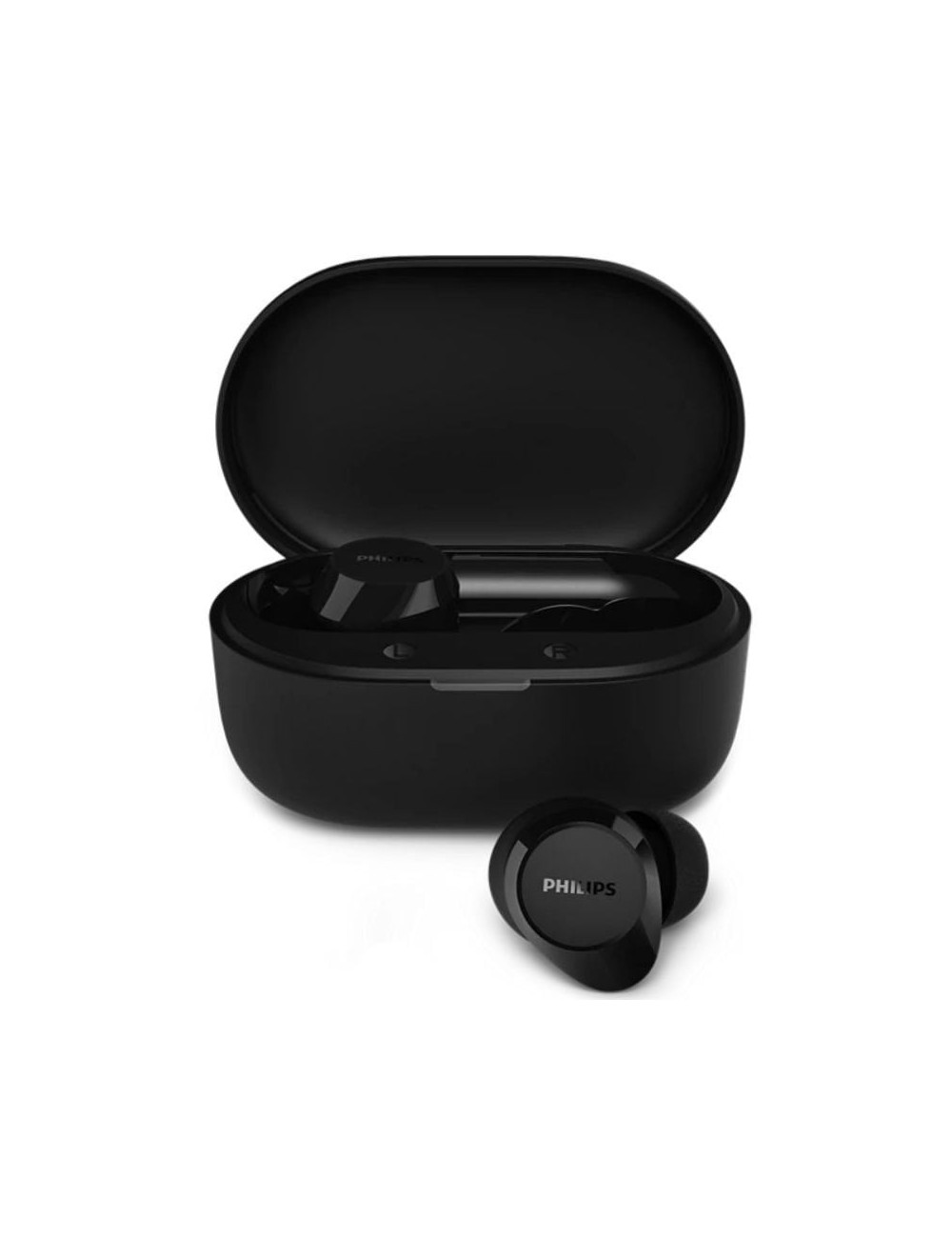 Auriculares Bluetooth Philips TAT1300BK con estuche de carga/ Autonomía 6h/ Negros