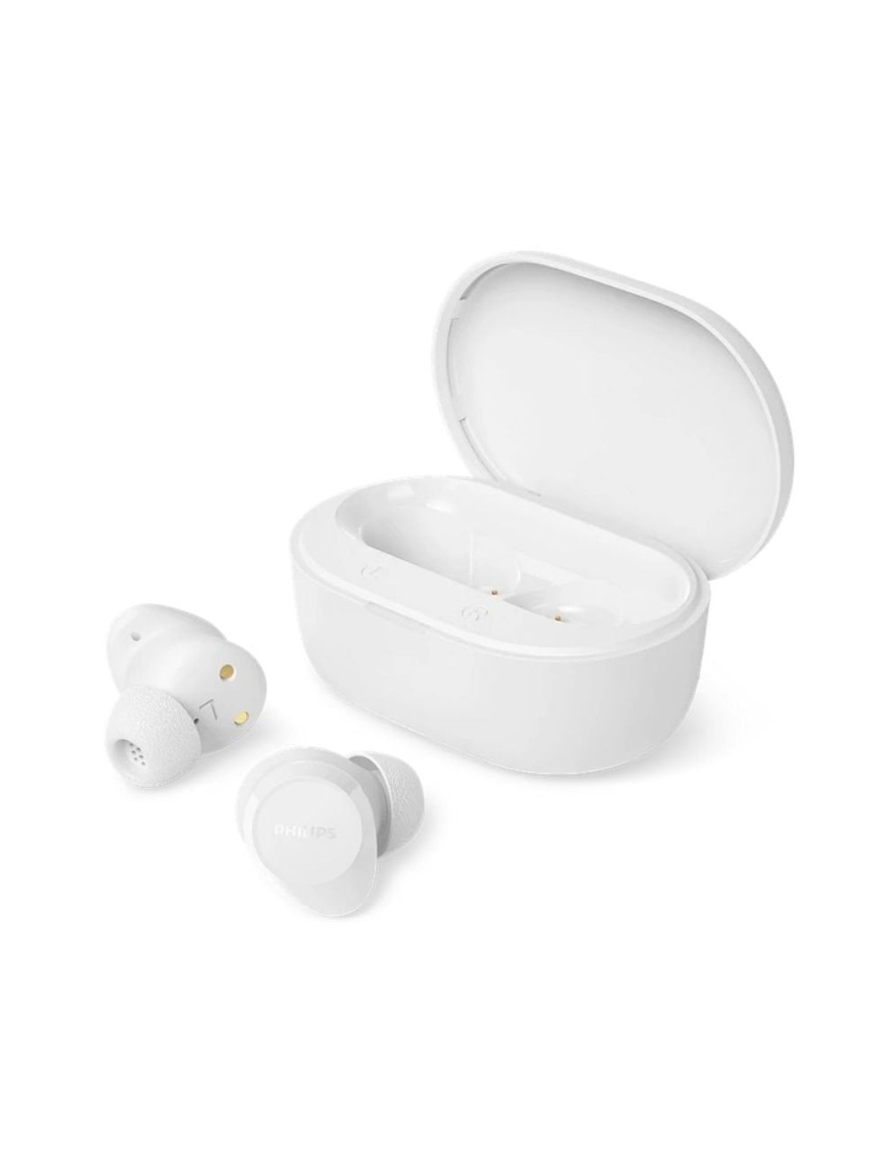 Auriculares Bluetooth Philips TAT1300WT con estuche de carga/ Autonomía 6h/ Blancos