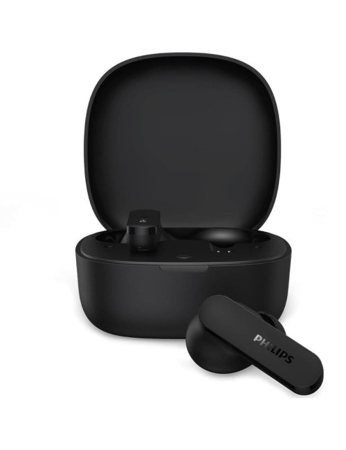 Auriculares Bluetooth Philips TAT2100BK con estuche de carga/ Autonomía 8h/ Negros