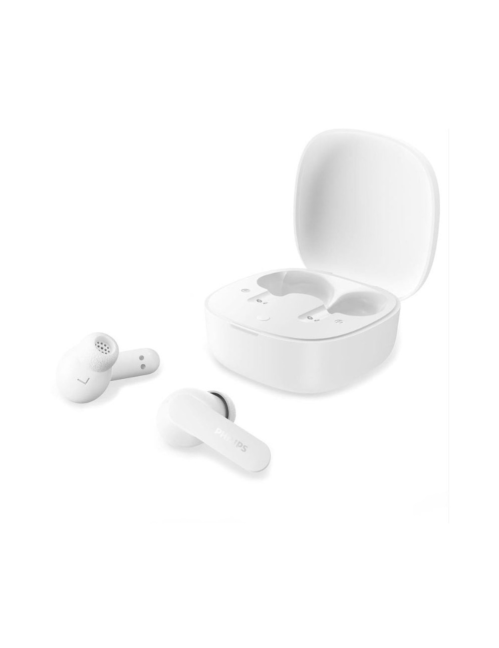 Auriculares Bluetooth Philips TAT2100WT con estuche de carga/ Autonomía 8h/ Blancos