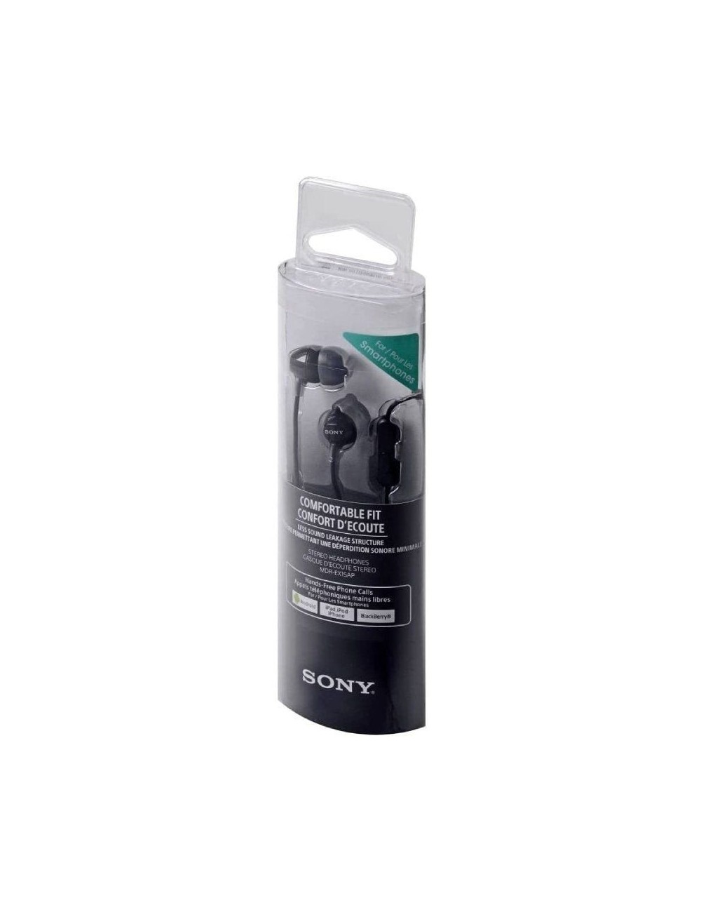 Auriculares Intrauditivos Sony MDR-EX15AP/ con Micrófono/ Jack 3.5/ Negros