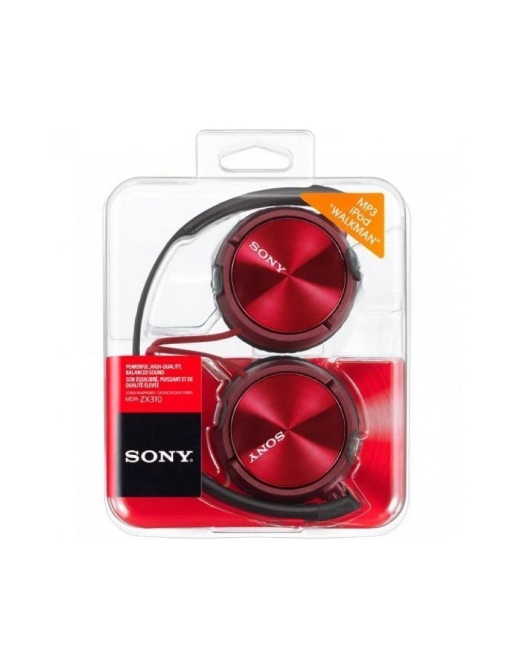 AURICULARS SONY - AMB MICROFON - JACK 3.5 - VERMELLS ( MDRZX310APR )