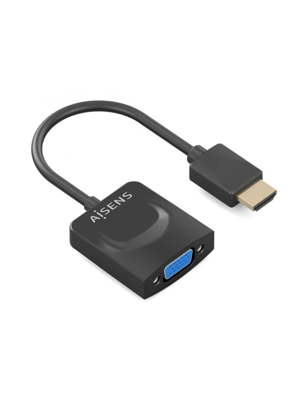 Conversor Aisens A122-0947/ HDMI Macho - SVGA Hembra/ 15cm/ Negro