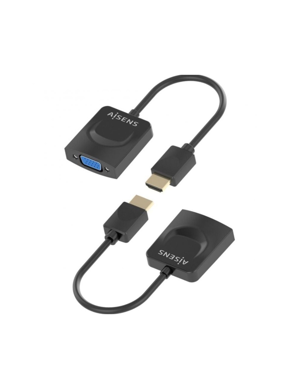 Conversor Aisens A122-0947/ HDMI Macho - SVGA Hembra/ 15cm/ Negro