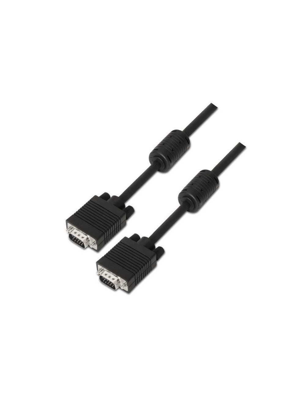 Cable SVGA Aisens A113-0076/ HDB15 Macho - HDB15 Macho/ Hasta 3W/ 10Mbps/ 20m/ Negro