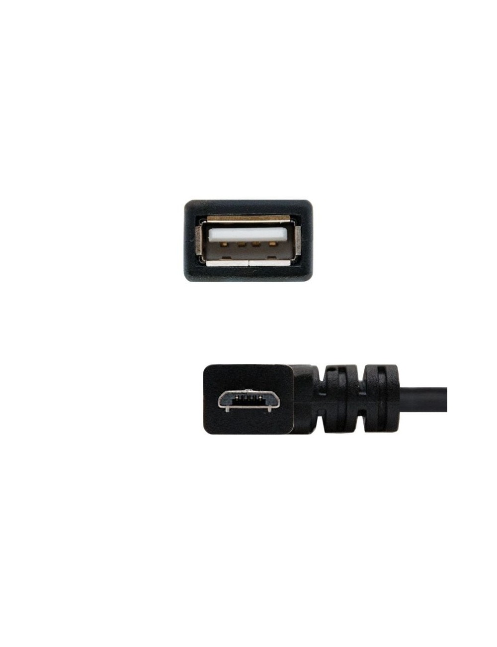 Cable USB 2.0 Nanocable 10.01.3600/ MicroUSB Macho - USB Hembra/ 15cm/ Negro