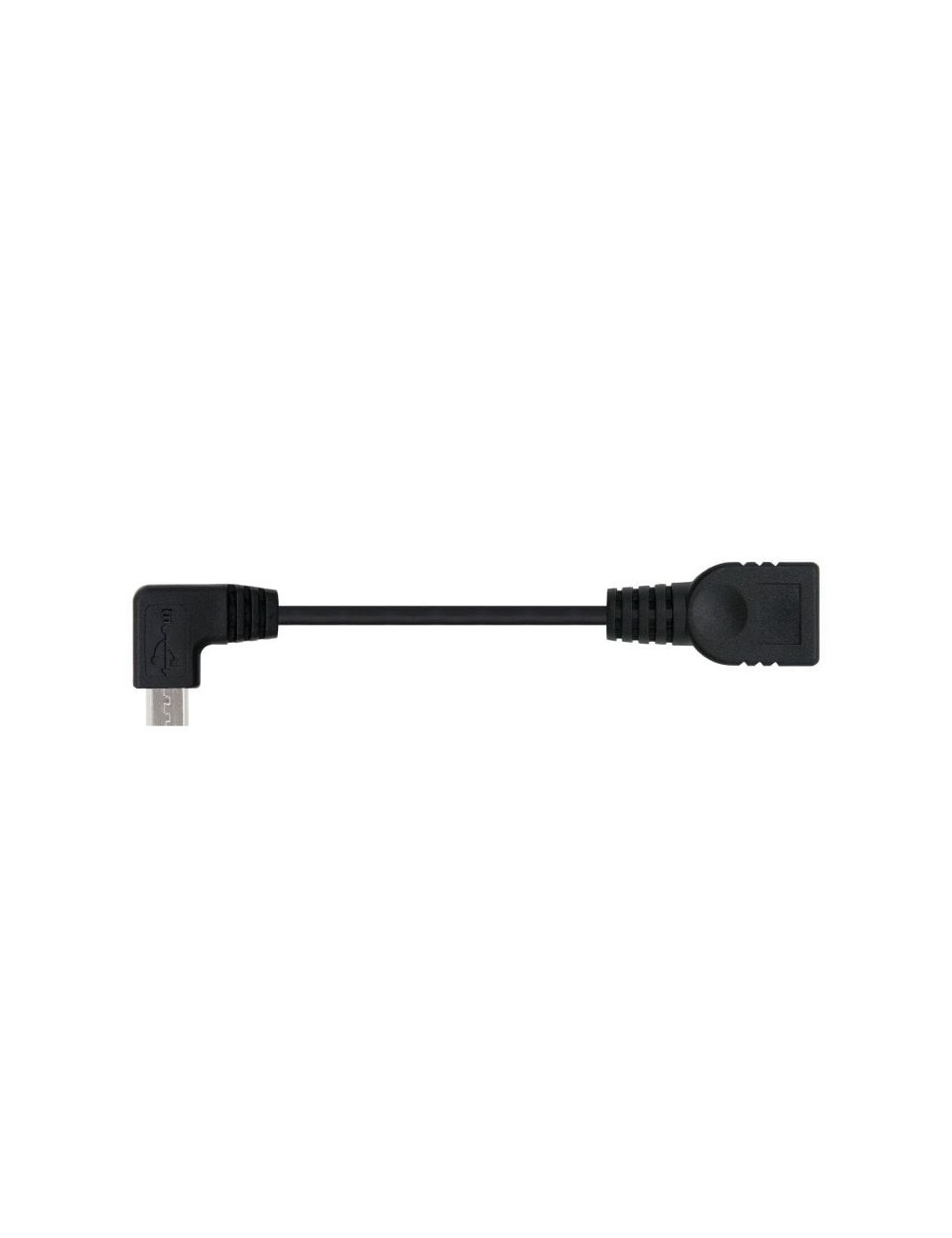 Cable USB 2.0 Nanocable 10.01.3600/ MicroUSB Macho - USB Hembra/ 15cm/ Negro
