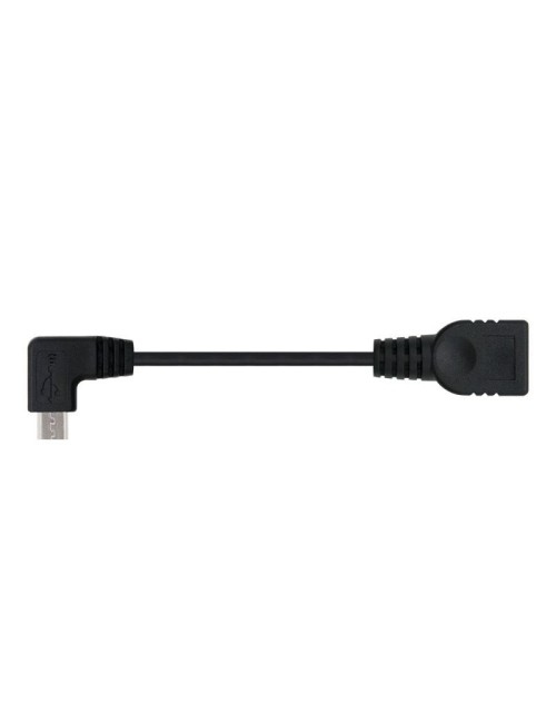 Cable USB 2.0 Nanocable 10.01.3600/ MicroUSB Macho - USB Hembra/ 15cm/ Negro