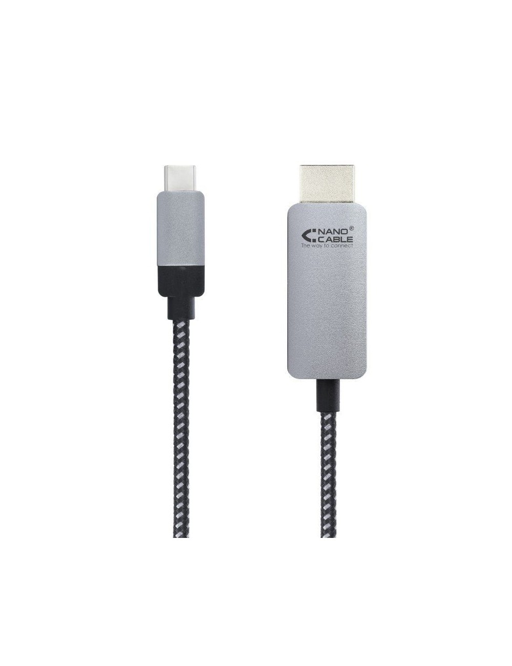 Cable Conversor Nanocable 10.15.5103/ USB Tipo-C Macho - HDMI Macho/ 3m/ Negro