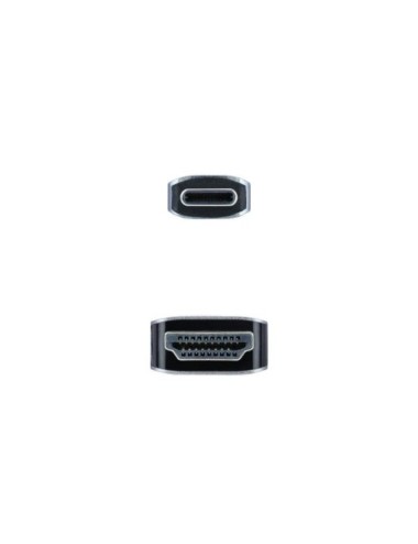 Cable Conversor Nanocable 10.15.5103/ USB Tipo-C Macho - HDMI Macho/ 3m/ Negro