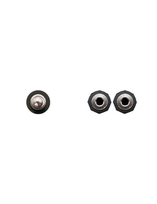 CABLE ESTEREO NANOCABLE JACK 3.5 MASCLE 2 JACK 3.5 FEMELLA 15CM NEGRE
