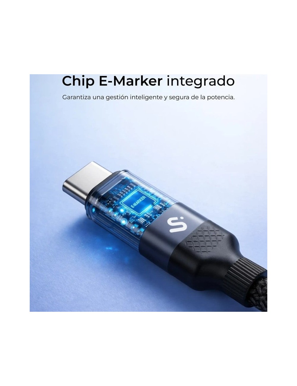 Cable USB 2.0 Tipo-C Subblim PowerMag Led/ USB Tipo-C Macho - USB Tipo-C Macho/ Hasta 100W/ 480Mbps/ 2m/ Negro