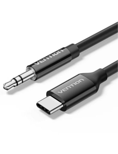 Cable Conversor Audio Vention BIFBF/ USB Tipo-C Macho - Jack 3.5 Macho/ 1m/ Gris