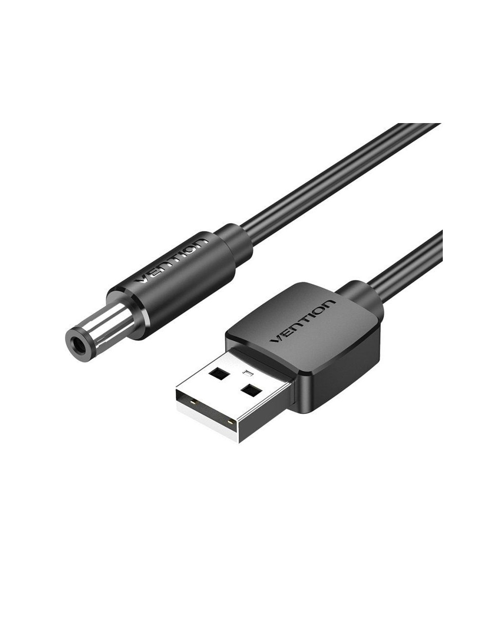 Cable Alimentación Vention CEYBF/ USB-A Macho - DC 5.5mm Macho/ 1m/ Negro