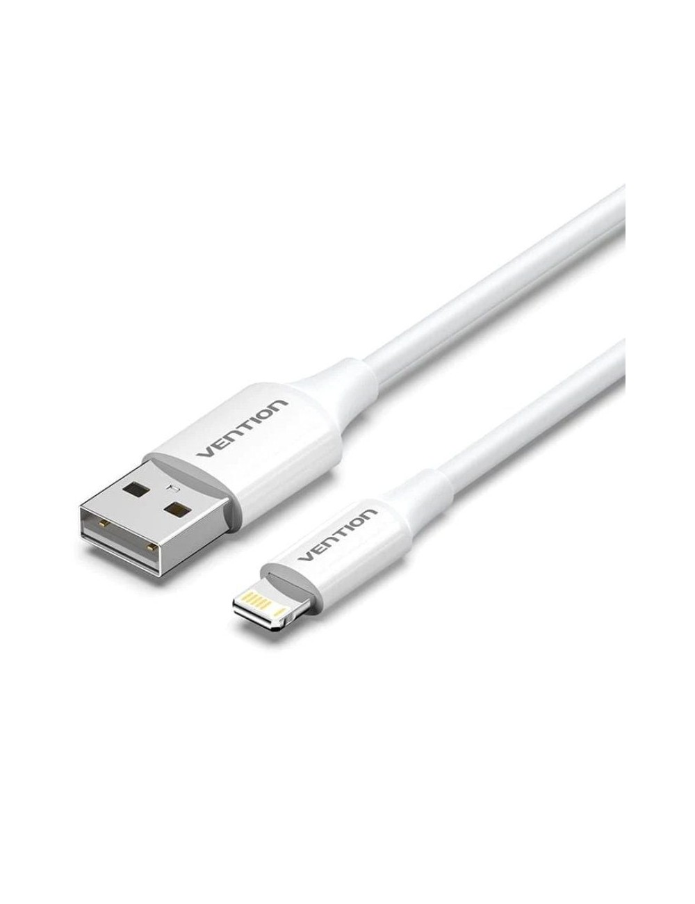 Cable USB 2.0 Lightning Vention LAIWF/ USB Macho - Lightning Macho/ 480Mbps/ 1m/ Blanco