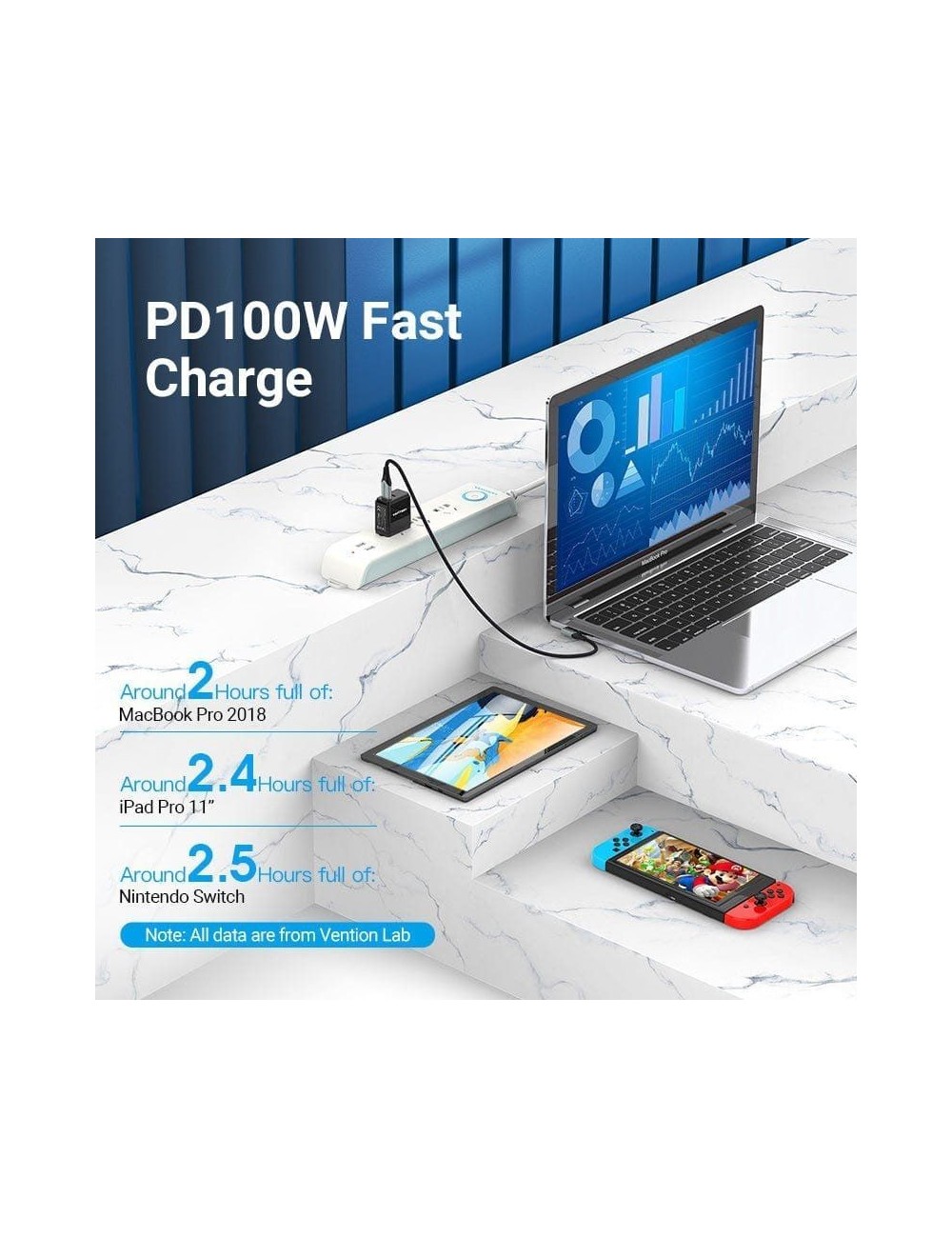 Cable USB 2.0 Tipo-C 90º Vention TAKHF/ USB Tipo-C Macho - USB Tipo-C Macho/ Hasta 100W/ 480Mbps/ 1m/ Gris