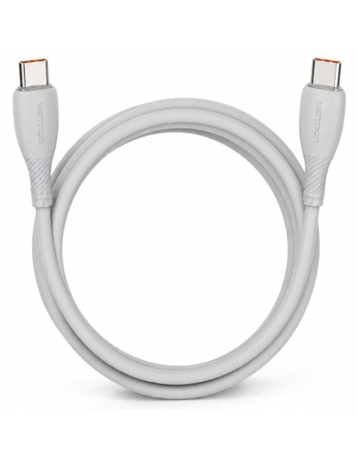 Cable USB 2.0 Tipo-C Vention TRWHH/ USB Tipo-C Macho - USB Tipo-C Macho/ Hasta 100W/ 480Mbps/ 2m/ Gris