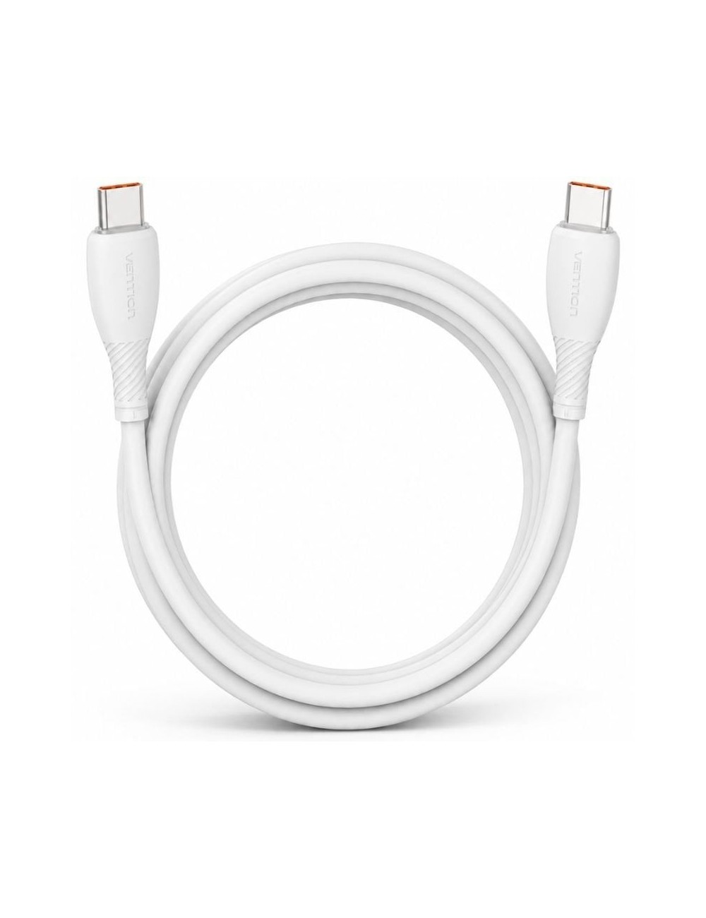 Cable USB 2.0 Tipo-C Vention TRWWH/ USB Tipo-C Macho - USB Tipo-C Macho/ Hasta 100W/ 480Mbps/ 2m/ Blanco