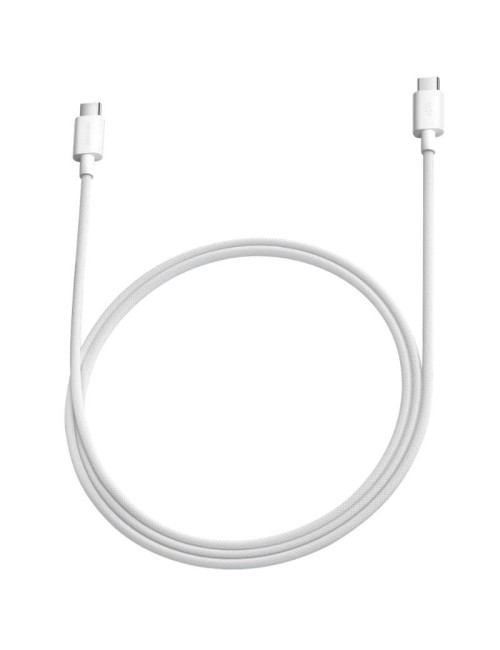 Cable USB 2.0 Tipo-C 3A Xiaomi Braided/ USB Tipo-C Macho - USB Tipo-C Macho/ Hasta 60W/ 480Mbps/ 1m/ Blanco