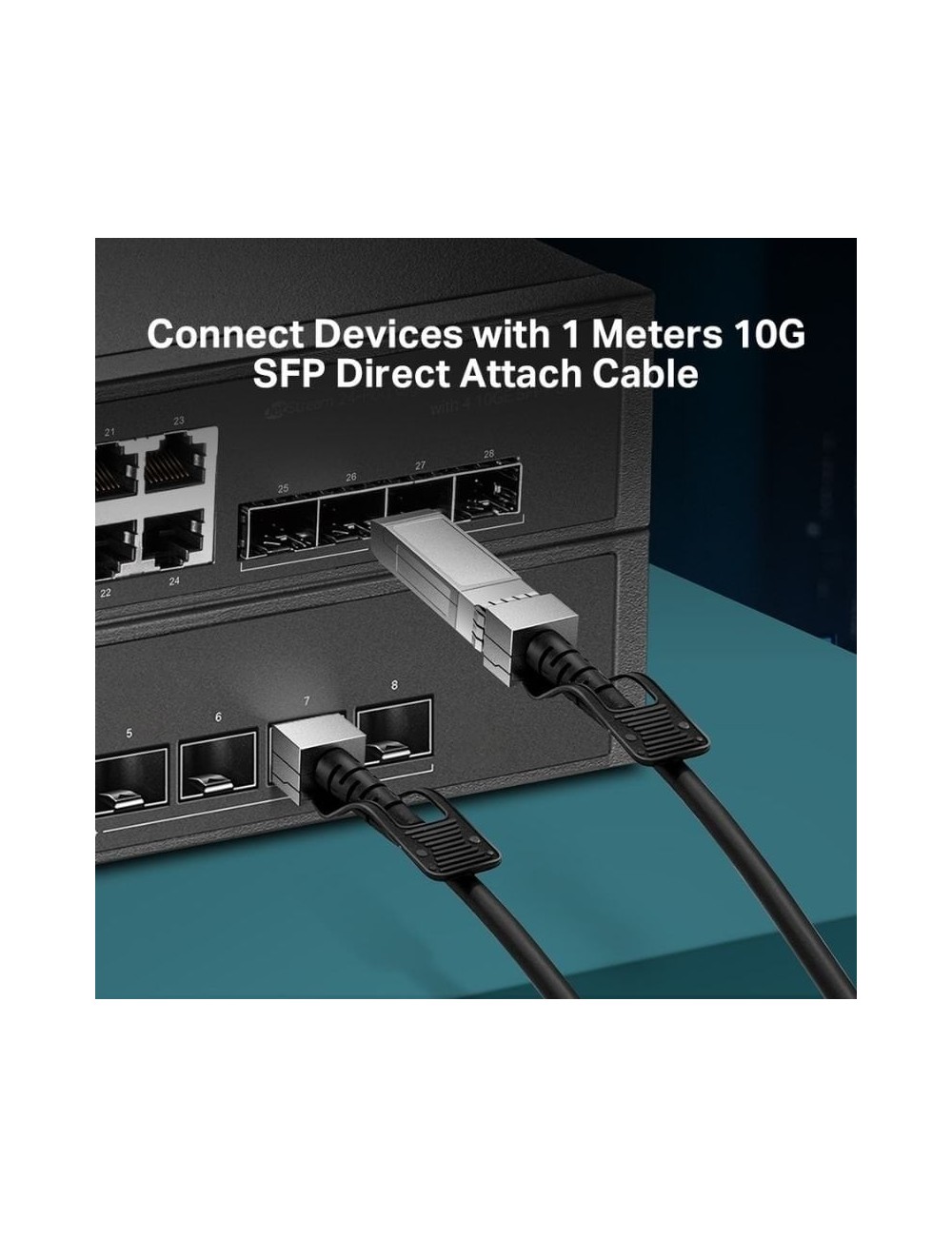 Cable de conexión directa SFP+ TP-Link TL-SM5220-1M/ 10G/ 1m/ Negro