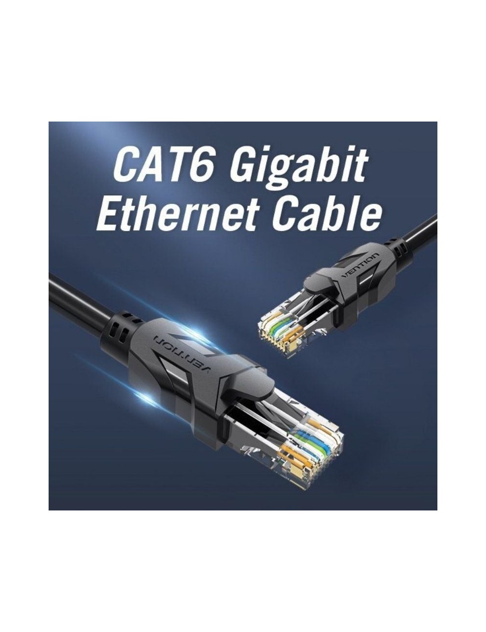 Cable de Red RJ45 UTP Vention IBEBU Cat.6/ 35m/ Negro