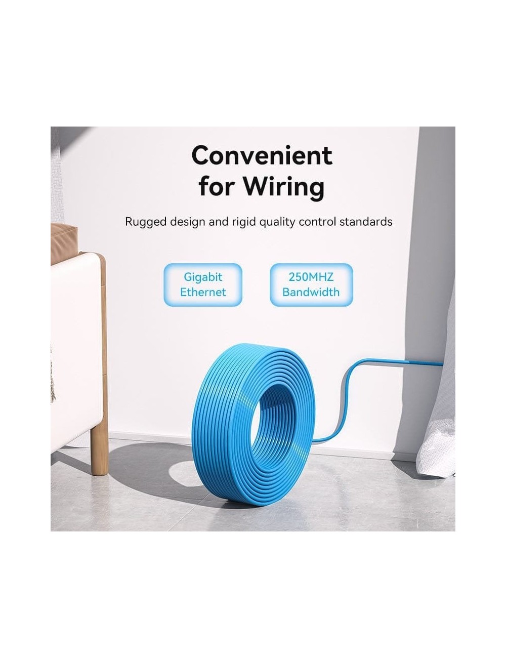 Bobina de Cable RJ45 UTP Vention IHBL305 Cat.6/ 305m/ Azul