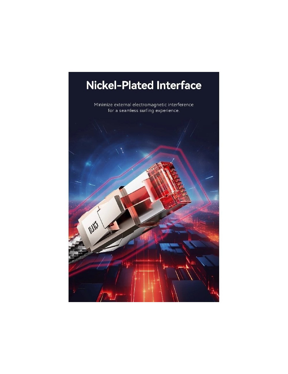 Cable de Red RJ45 SFTP Vention IKMHF Cat.8/ Gaming/ 1m/ Gris