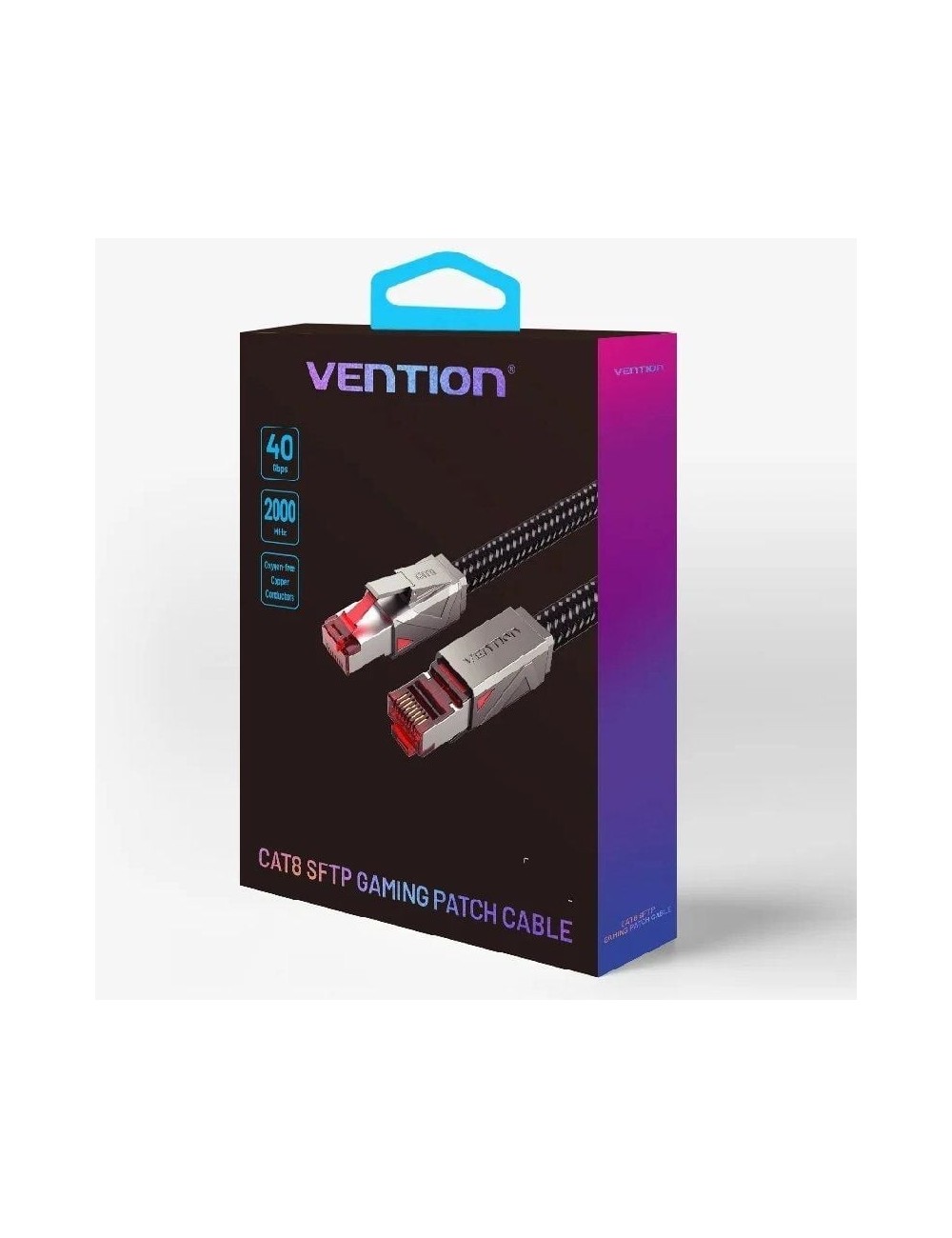 Cable de Red RJ45 SFTP Vention IKMHG Cat.8/ Gaming/ 1.5m/ Gris