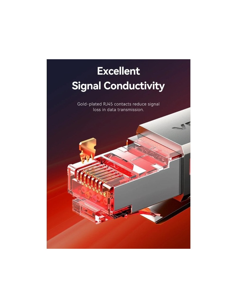 Cable de Red RJ45 SFTP Vention IKMHH Cat.8/ Gaming/ 2m/ Gris