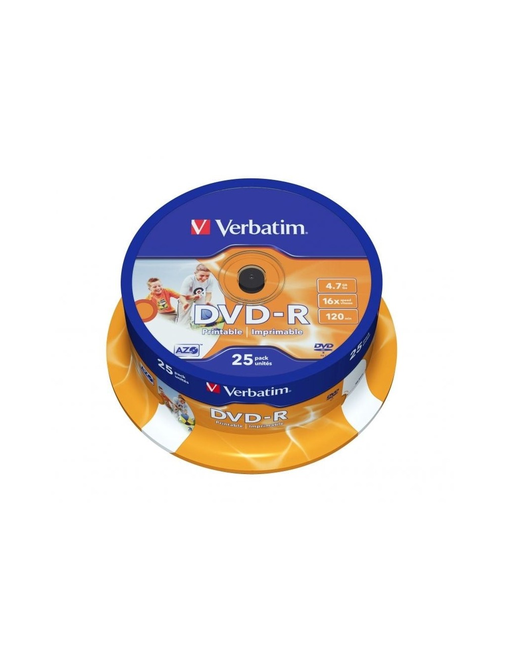 DVD-R Verbatim Imprimible 16X/ Tarrina-25uds