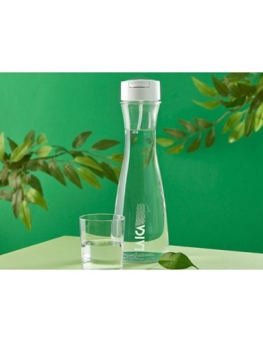 Botella Filtrante Laica GlaSSmart/ Capacidad 1.1L/ Blanca/ Incluye 2 Filtros