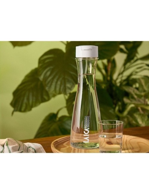 Botella Filtrante Laica GlaSSmart/ Capacidad 1.1L/ Blanca/ Incluye 2 Filtros