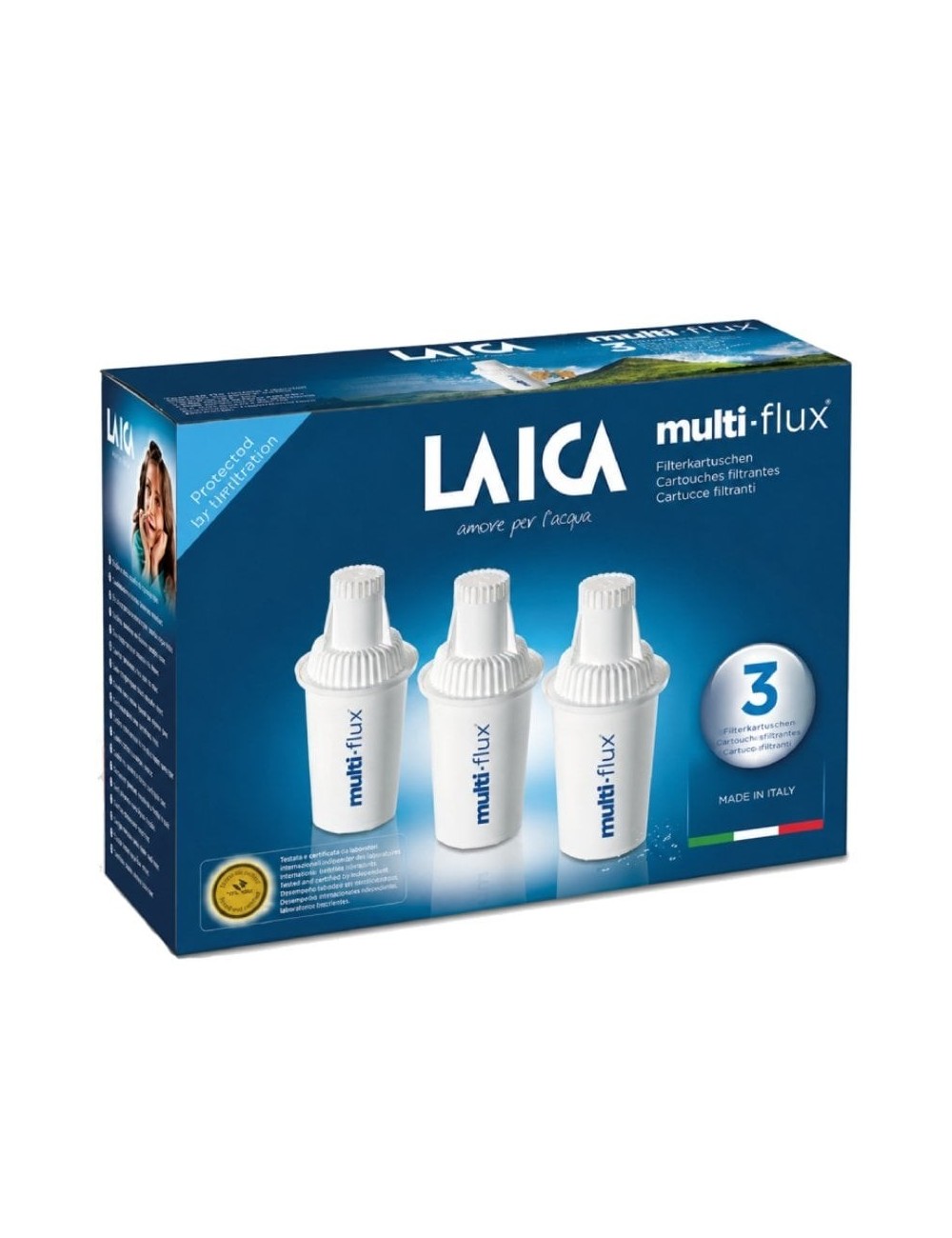 Cartucho de Filtro de Agua Laica MULTI-FLUX F3A3/ Pack de 3 Unidades