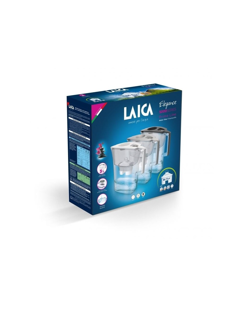 Jarra Filtrante Laica Prime Line Elegance/ Capacidad 3L/ Blanca
