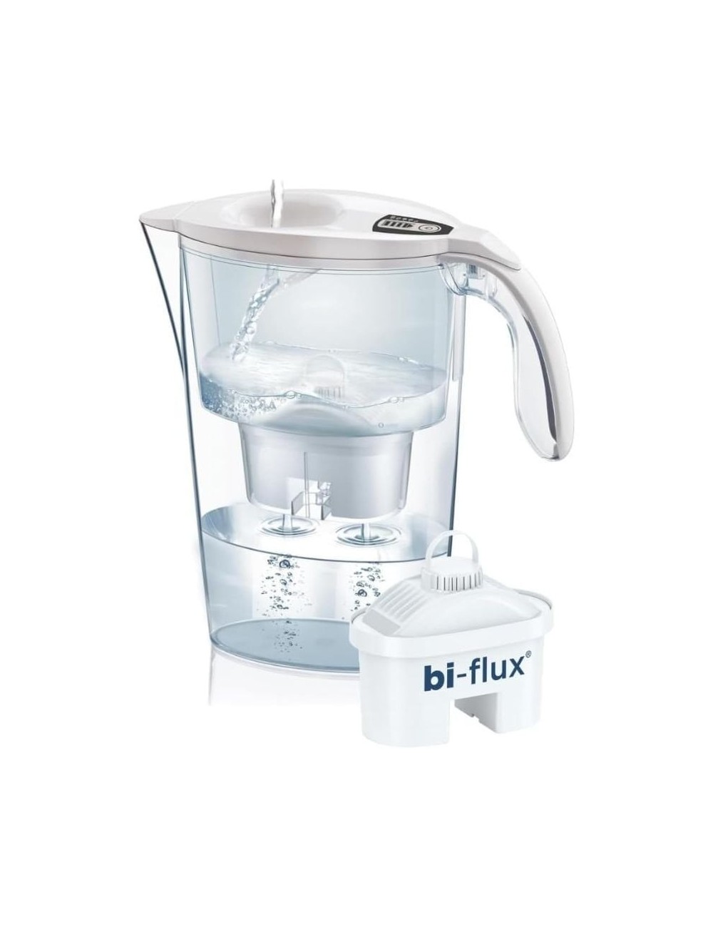 Pack Jarra Filtrante Laica Stream/ 2.3L/ Blanca/ Jarra + 1 Filtro BI-FLUX