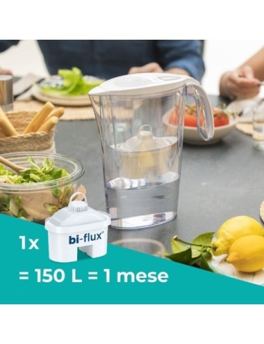 Pack Jarra Filtrante Laica Stream/ 2.3L/ Blanca/ Jarra + 1 Filtro BI-FLUX