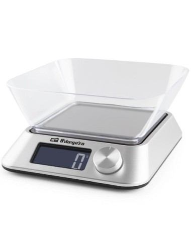 Báscula de Cocina Electrónica Orbegozo PC 1030 A/ hasta 5kg/ Plata