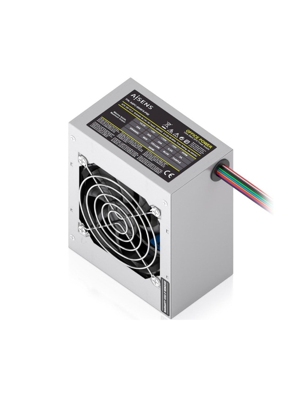 Fuente de Alimentación SFX Aisens ASPC-500SFX-PSE/ 500W/ Ventilador 8cm