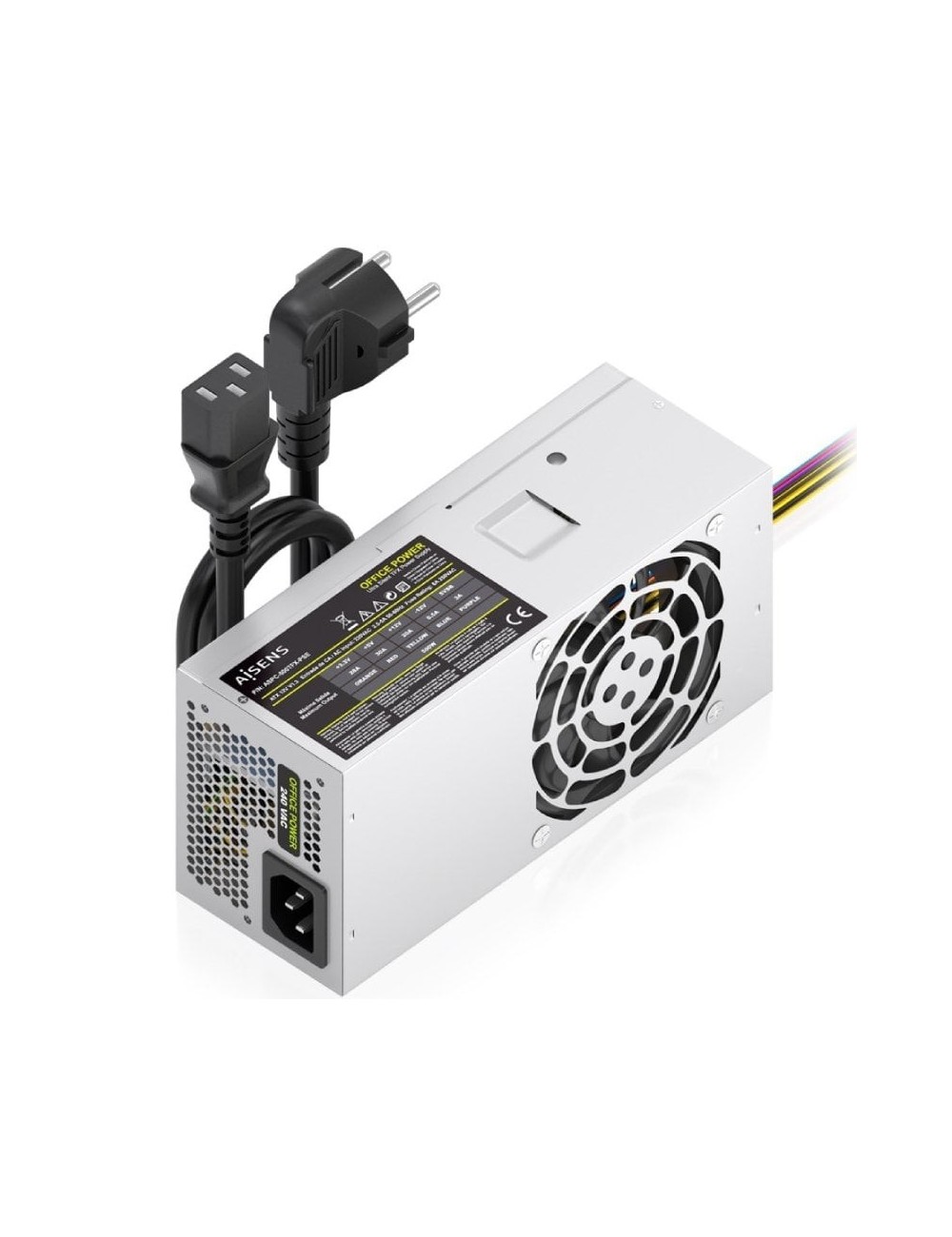Fuente de Alimentación TFX Aisens ASPC-500TFX-PSE/ 500W/ Ventilador 8cm