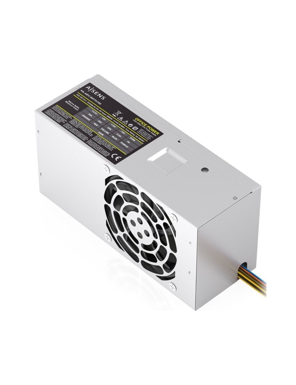 Fuente de Alimentación TFX Aisens ASPC-500TFX-PSE/ 500W/ Ventilador 8cm