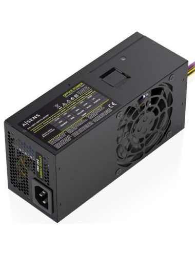 Fuente de Alimentación TFX Aisens ASPC-500TFX-SEOBK/ 500W/ Ventilador 8cm