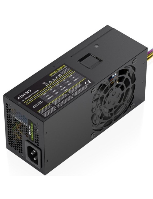 Fuente de Alimentación TFX Aisens ASPC-500TFX-SEOBK/ 500W/ Ventilador 8cm