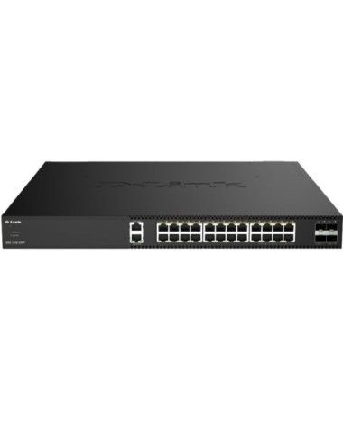 Switch Gestionable D-Link DXS-1250-28YP/E 24 Puertos/ RJ-45 10Gbps/ SFP/ PoE