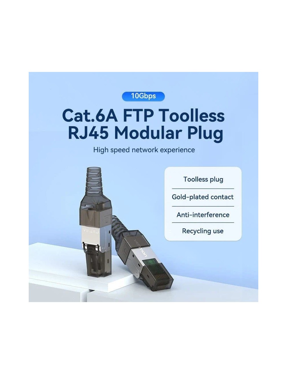Conector RJ45 IDIH0/ Cat.6A FTP/ Sin Herramientas
