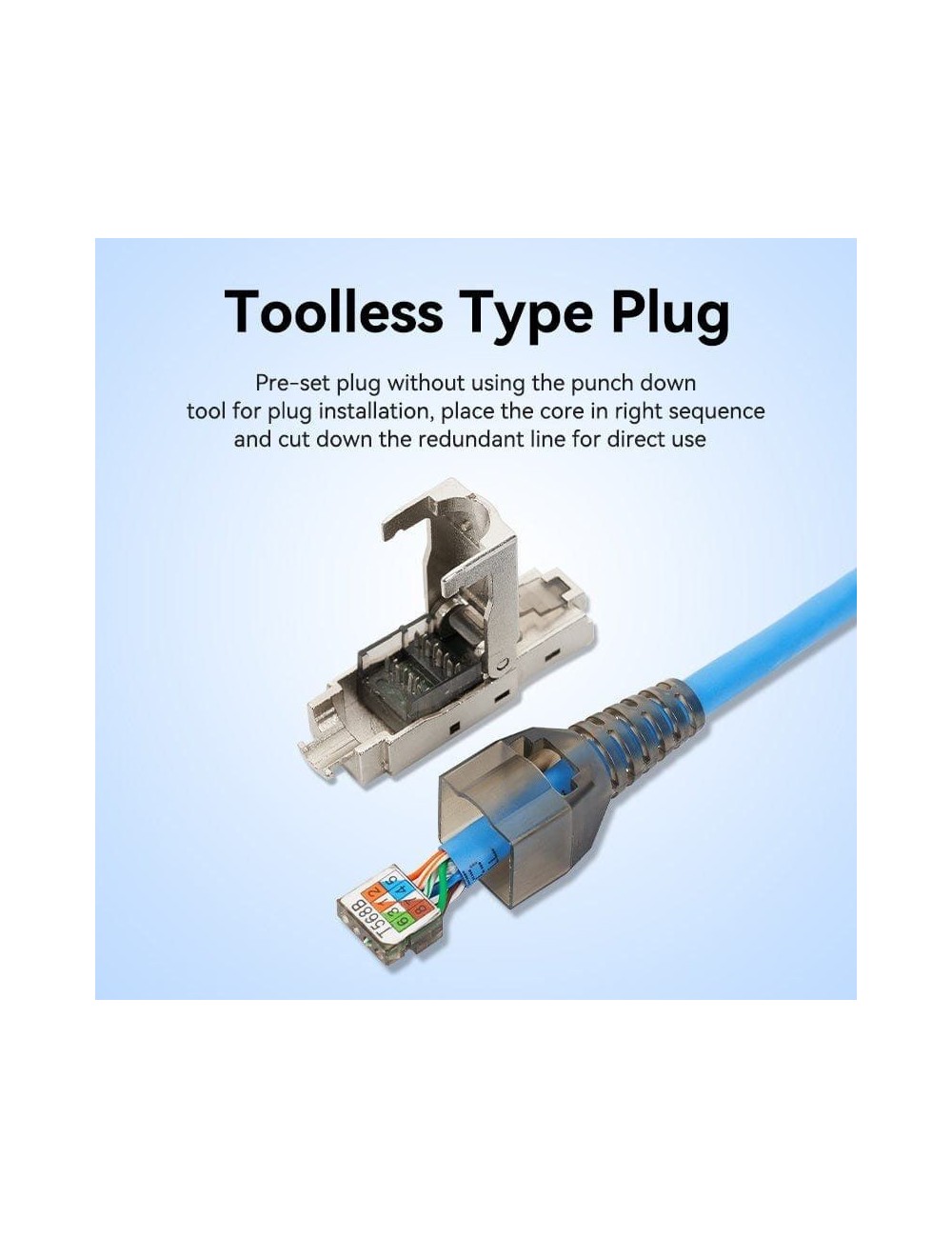 Conector RJ45 IDIH0/ Cat.6A FTP/ Sin Herramientas