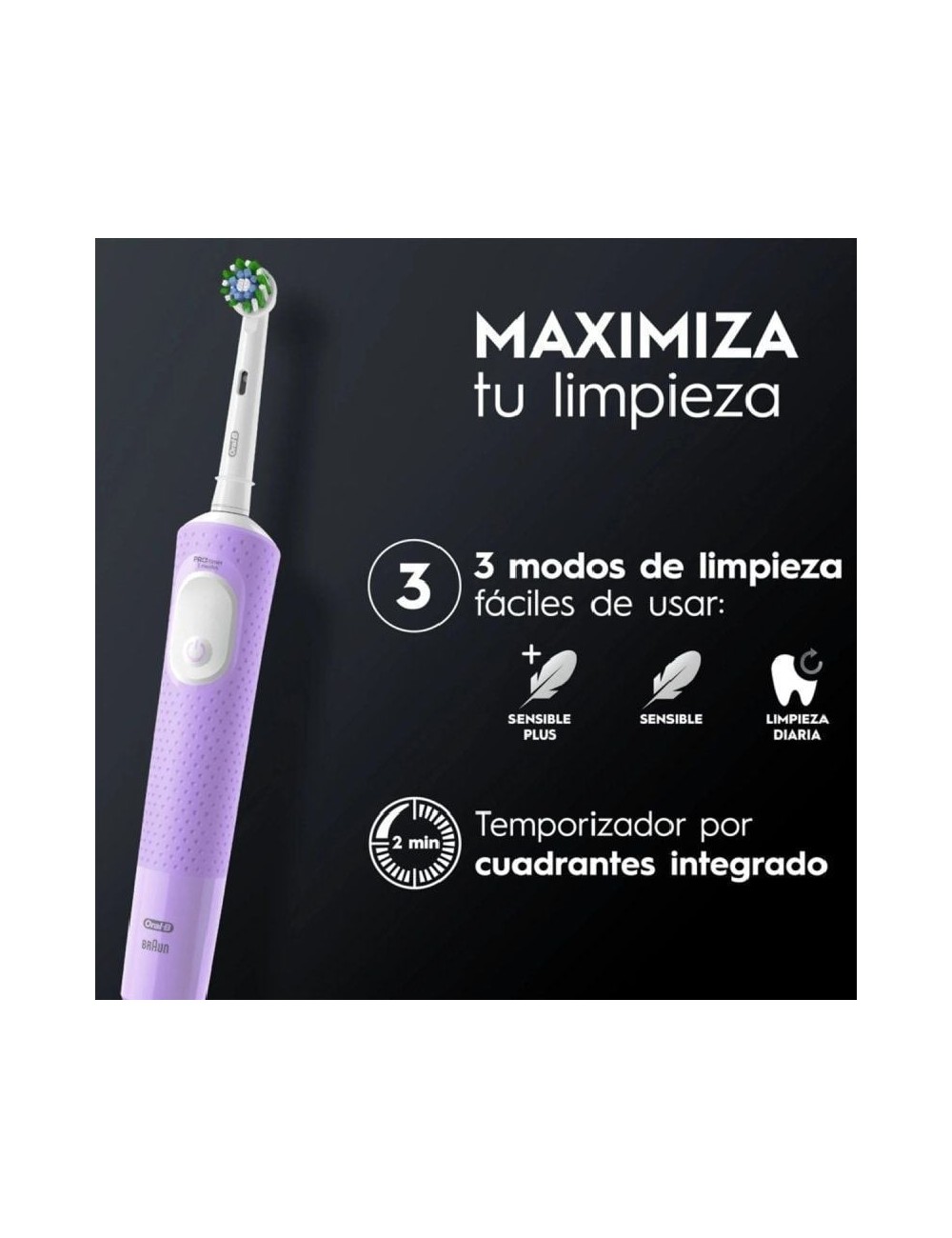 Cepillo Dental Braun Oral-B Vitality Pro/ Purpura