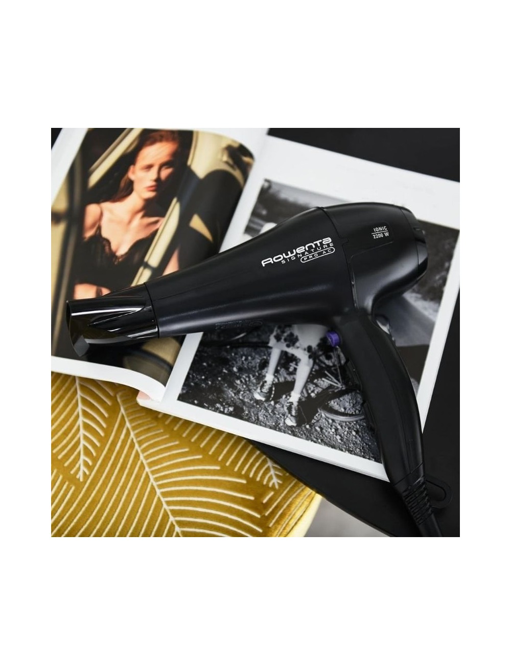 Secador Rowenta Signature Pro AC CV7840/ 2200W/ Iónico/ Negro